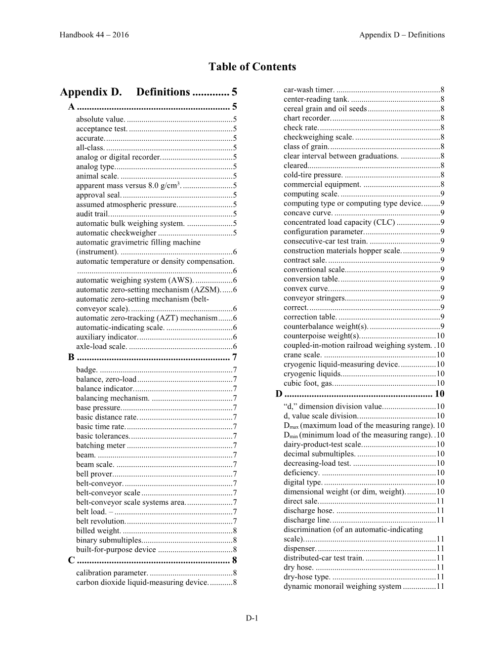 Specifications, Tolerances, and Other Technical Requirements For