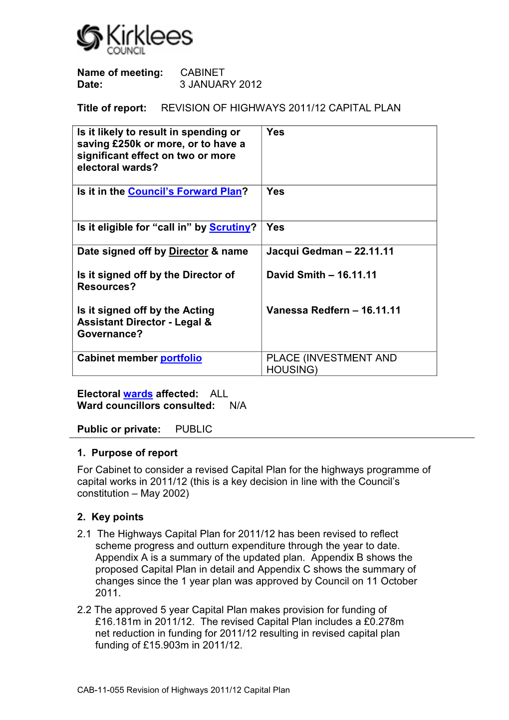 Summary Report Template