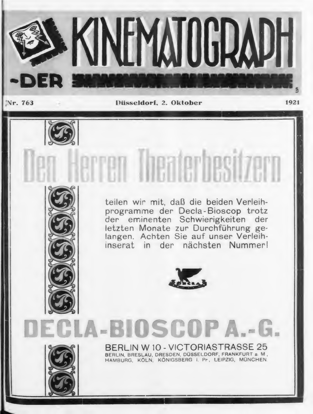 Der Kinematograph (October 1921)