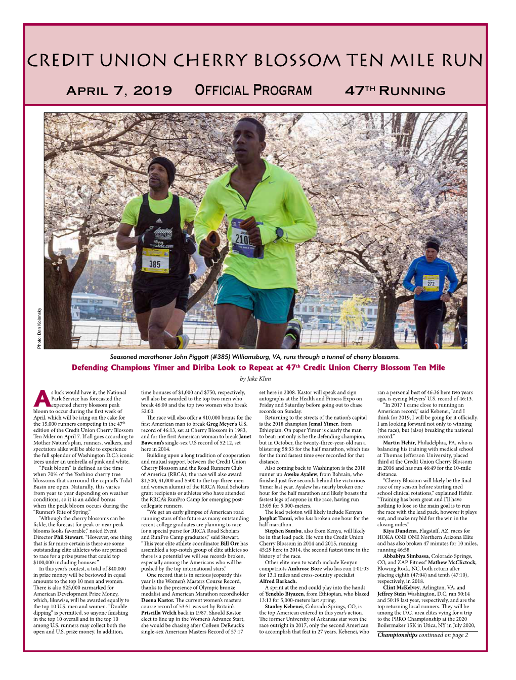 Credit Union Cherry Blossom Ten Mile Run