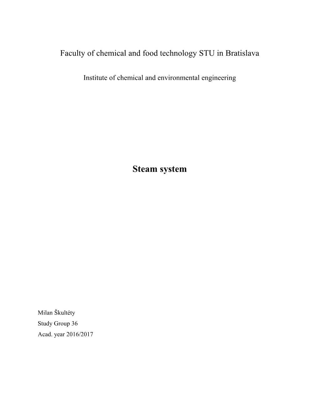 Faculty of Chemical and Food Technology STU in Bratislava