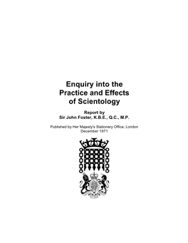 Enquiry Into the Practice and Effects of Scientology
