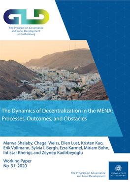 The Dynamics of Decentralization in the MENA: Processes, Outcomes, and Obstacles