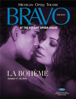 LA BOHÈME October 17 - 25, 2015