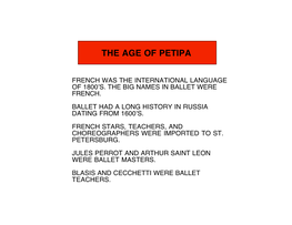 The Age of Petipa