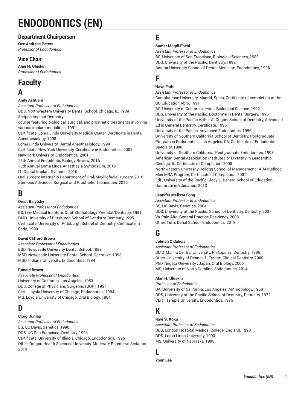 Endodontics (EN)