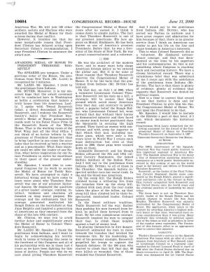 CONGRESSIONAL RECORD—HOUSE June 13, 2000 American War