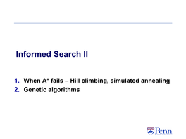Artificial Intelligence 1: Informed Search