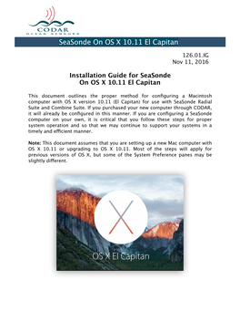 Seasonde on OS X 10.11 El Capitan