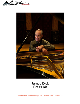 James Dick Press Kit