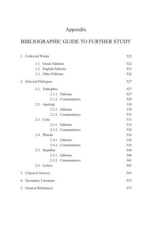 Appendix BIBLIOGRAPHIC GUIDE to FURTHER STUDY