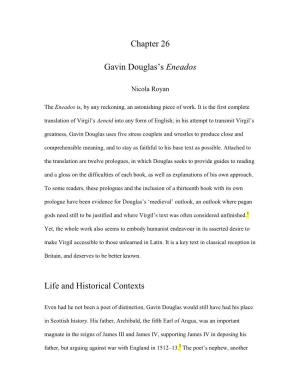 Chapter 26 Gavin Douglas's Eneados Life and Historical Contexts