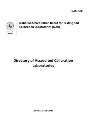 Directory of Accredited Calibration Laboratories