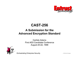 CAST-256 a Submission for the Advanced Encryption Standard