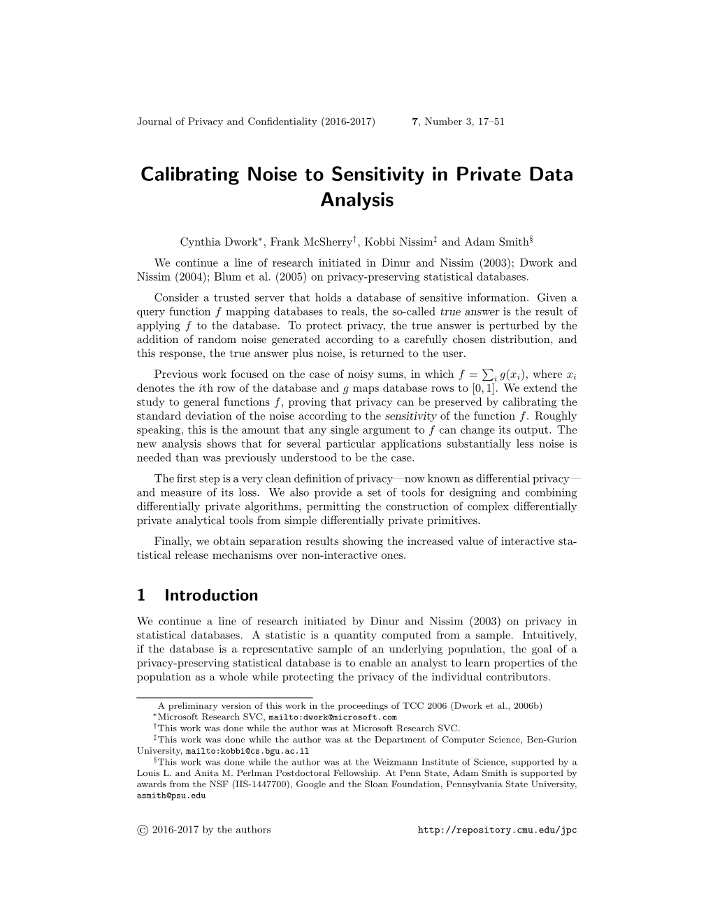 Calibrating Noise to Sensitivity in Private Data Analysis