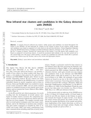 New Infrared Star Clusters and Candidates in the Galaxy Detected with 2MASS