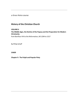 History of the Christian Church*