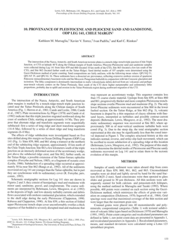 10. Provenance of Pleistocene and Pliocene Sand and Sandstone, Odp Leg 141, Chile Margin1