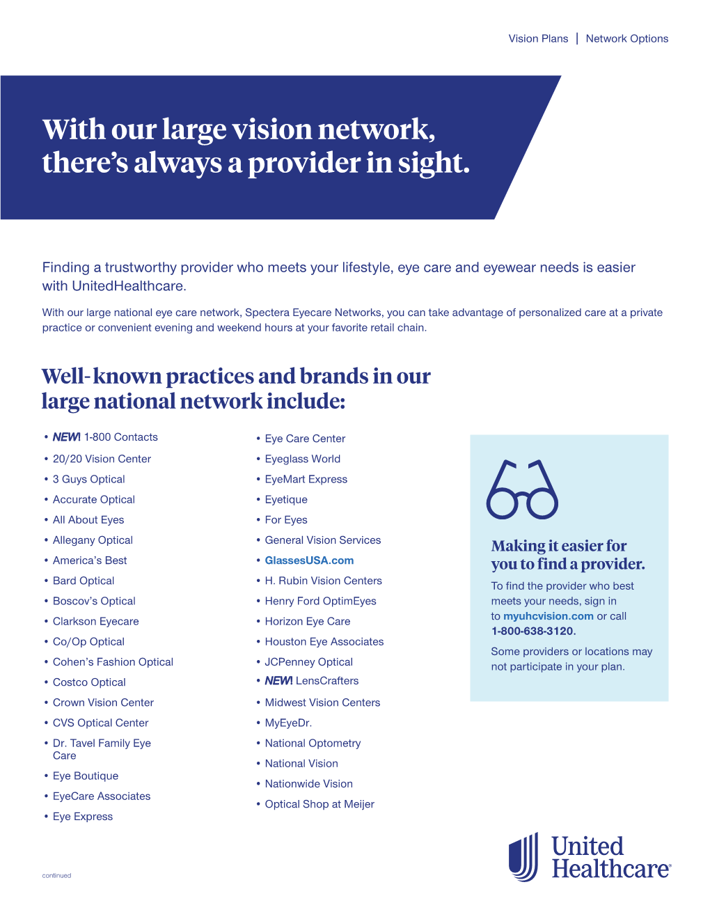 Vision Plans Network Flier