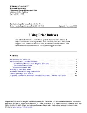 Using Price Indexes