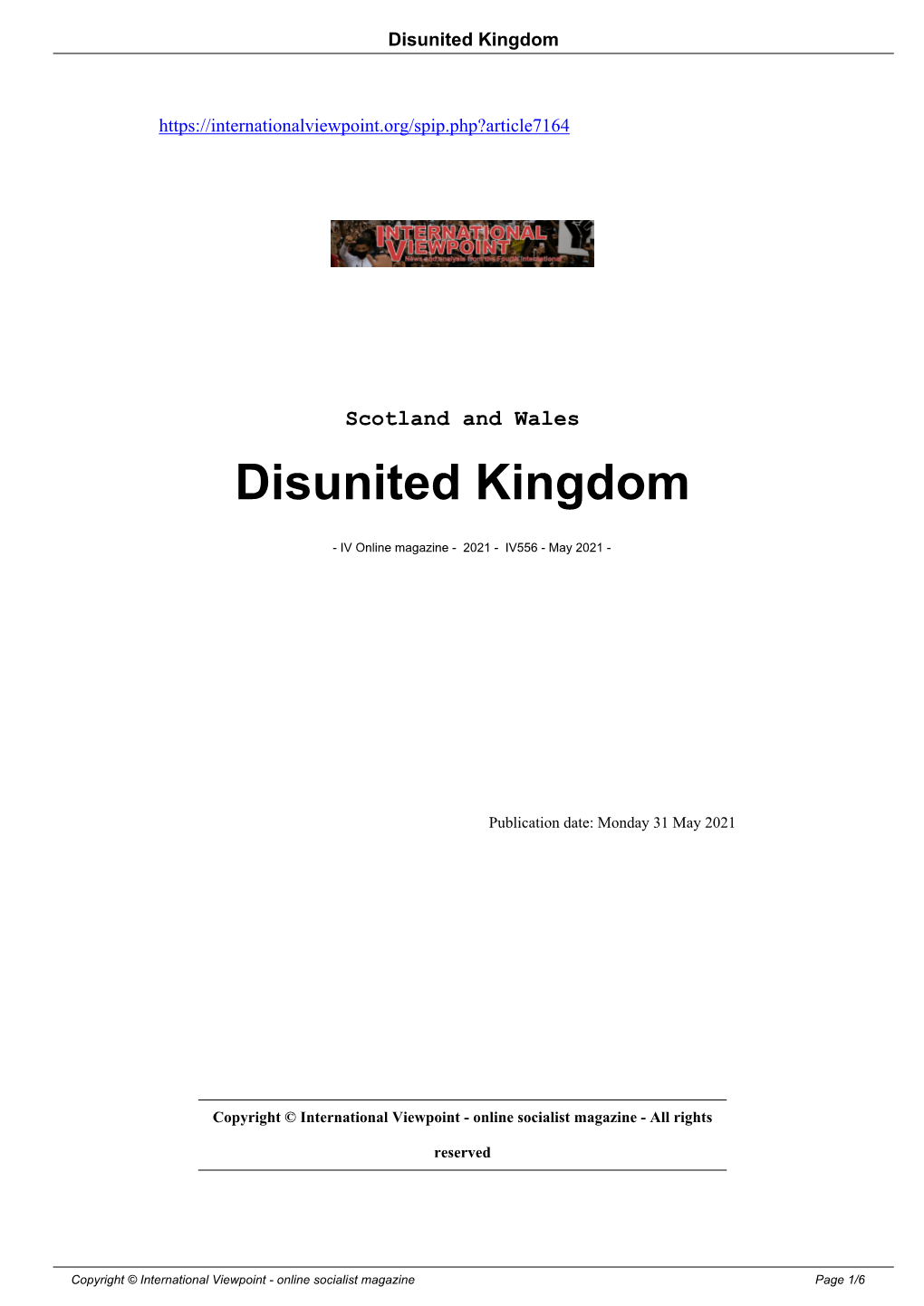 Disunited Kingdom