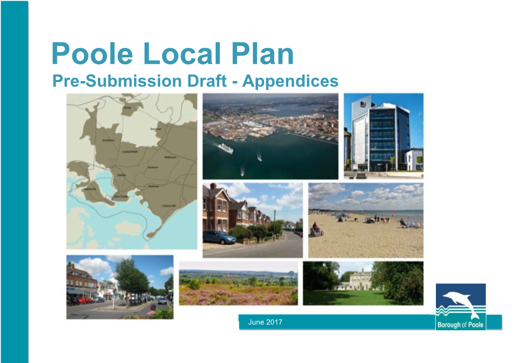 Poole Local Plan Pre-Submission Draft - Appendices