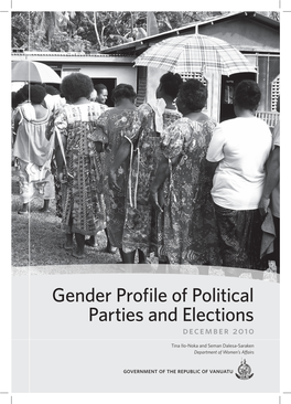 Gender Profile of Political Parties and Elections December 2010