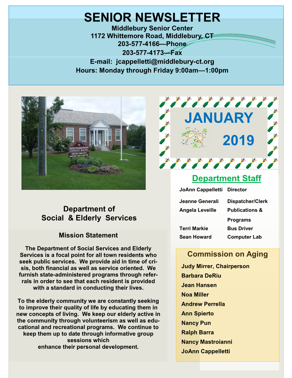 January 2019 Senior Newsletter