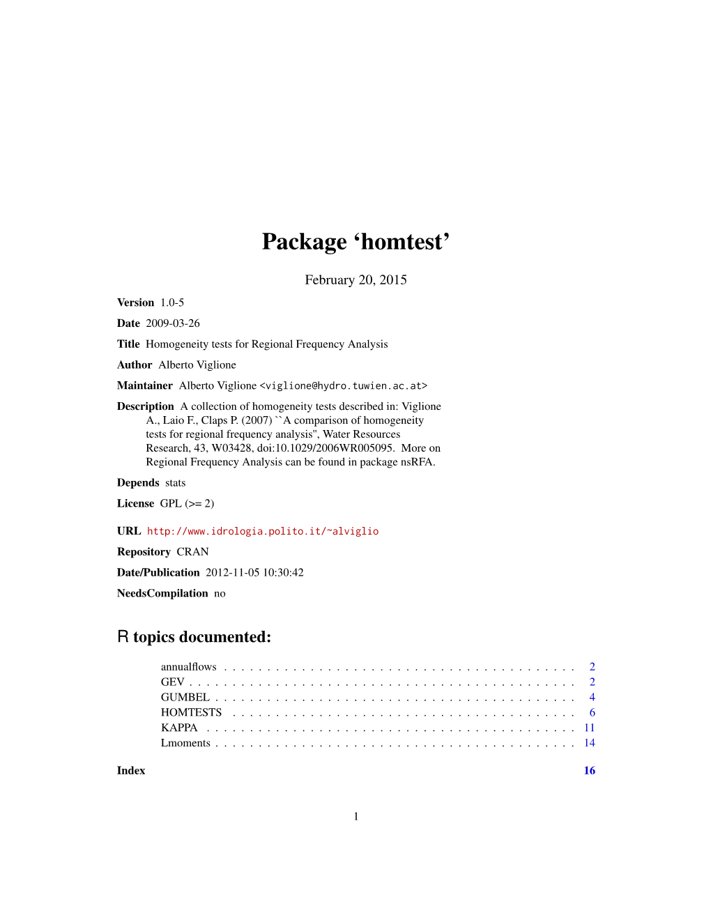 Package 'Homtest'