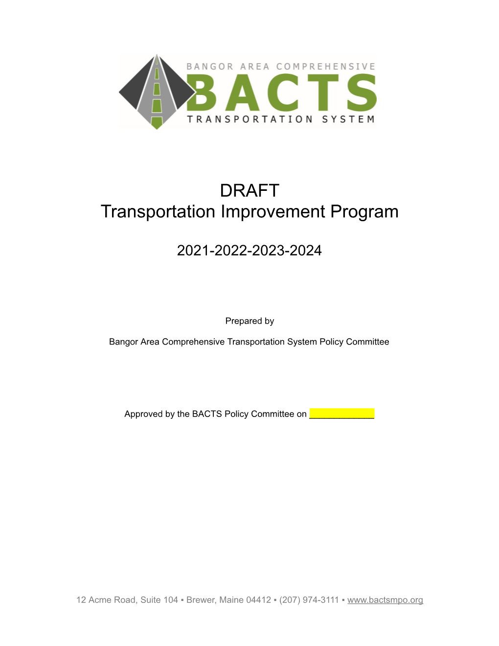DRAFT Transportation Improvement Program