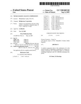 (12) United States Patent (10) Patent No.: US 7,585,805 B2 Luo (45) Date of Patent: Sep