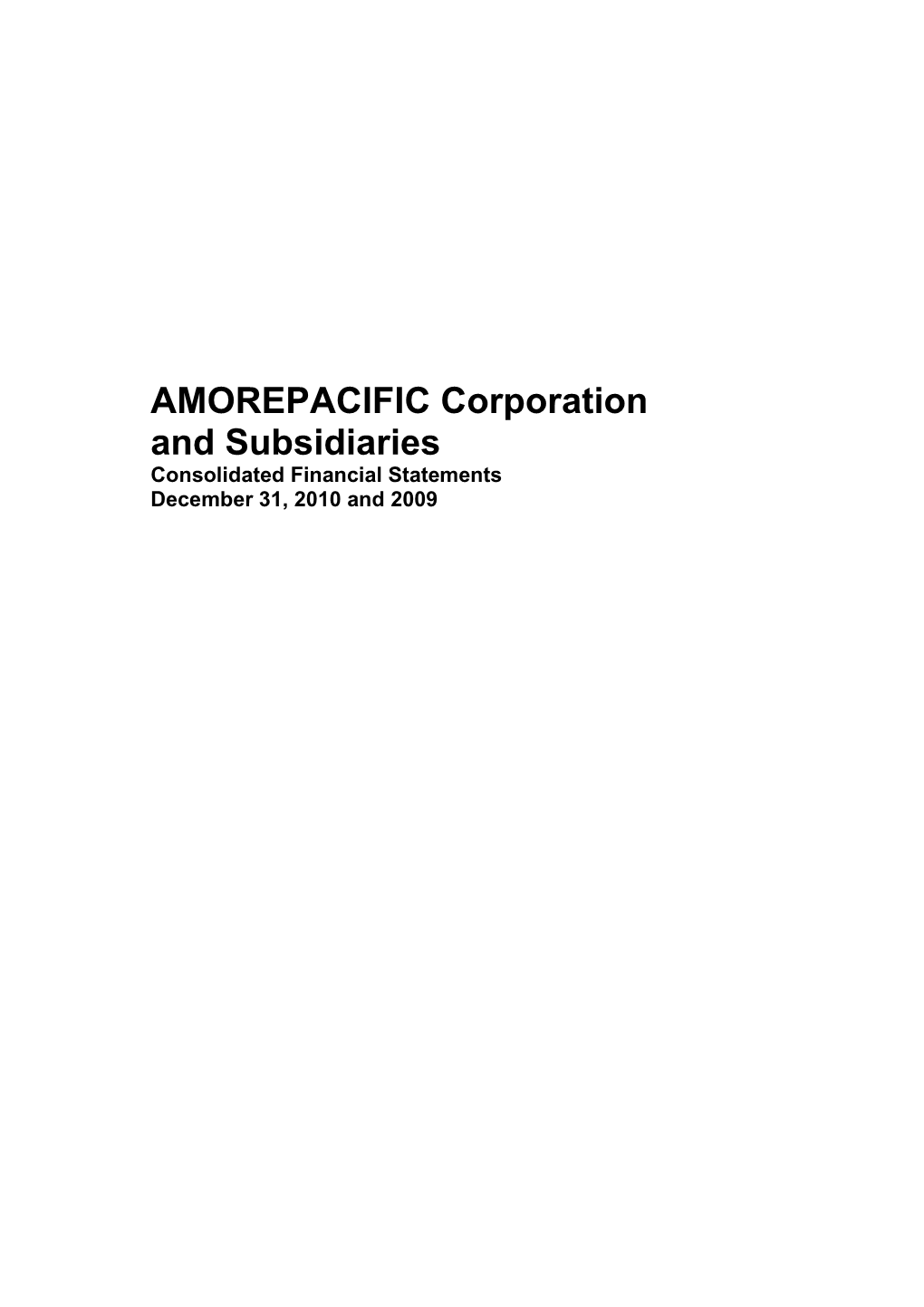 AMOREPACIFIC Corporation and Subsidiaries