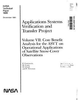 Cost/Benefit Analysis for the ASVT on Operational Applications of Satellite Snow-Cover Observations