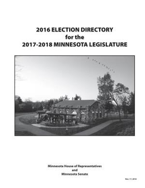 2016 Election Directory of the Minnesota House