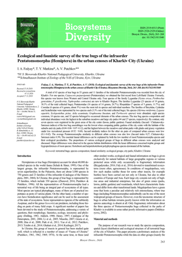 Biosystems Diversity, 26(4), 263–268