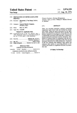 United States Patent (19) 11, 3,974,229 Van Sorge (45) Aug