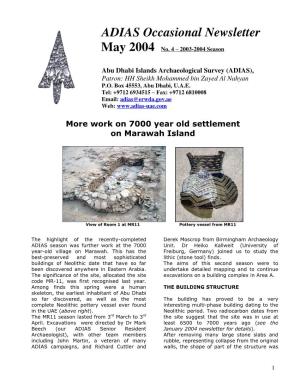 Th ADIAS Occasional Newsletter May 2004 No