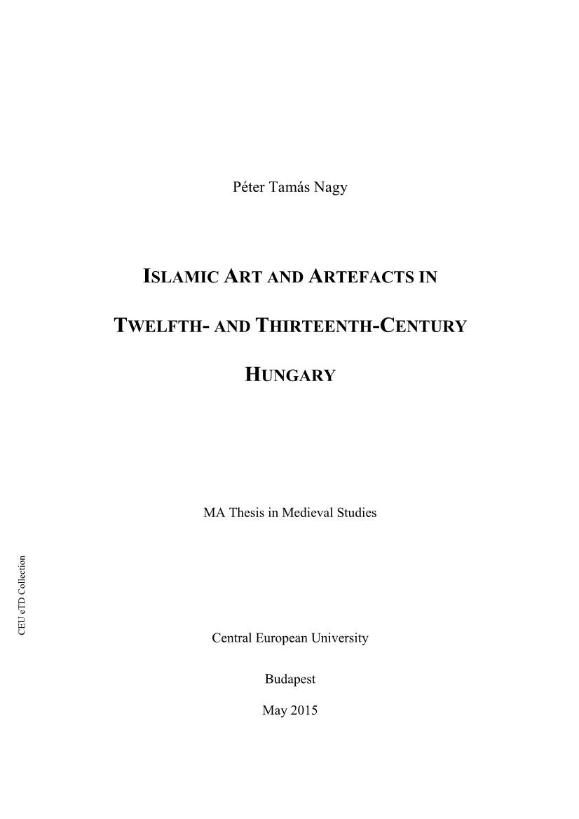 Islamic Art and Artefacts in Twelfth