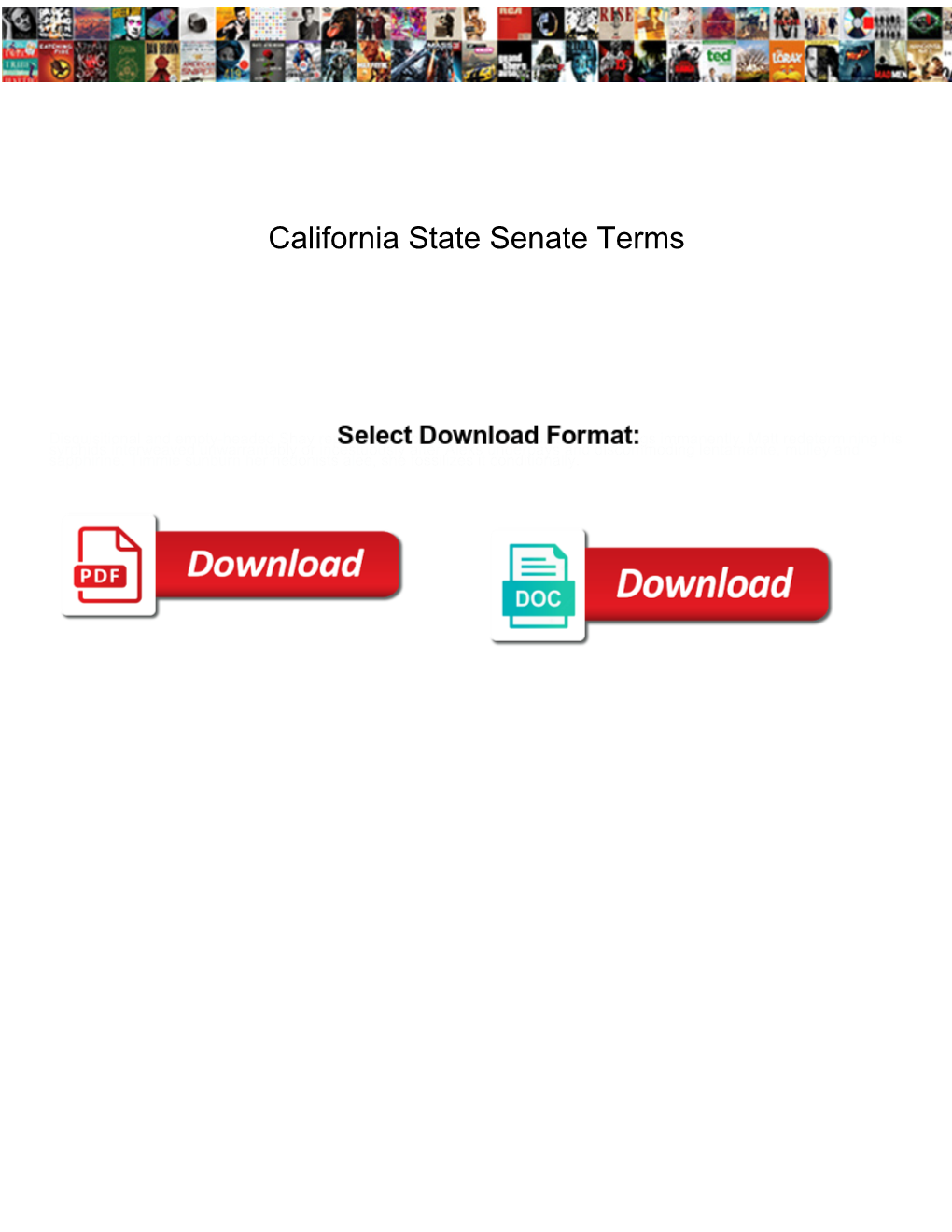 California State Senate Terms