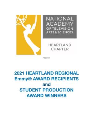 2021 HEARTLAND REGIONAL Emmy® AWARD RECIPIENTS and STUDENT PRODUCTION