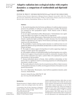 Adaptive Radiation Into Ecological Niches with Eruptive Dynamics: A