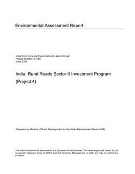 IEE: India: Rural Roads Sector II Investment Program (Project 4)