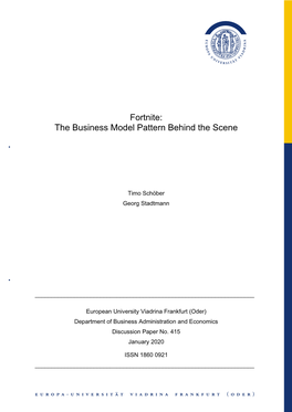 Fortnite: the Business Model Pattern Behind the Scene
