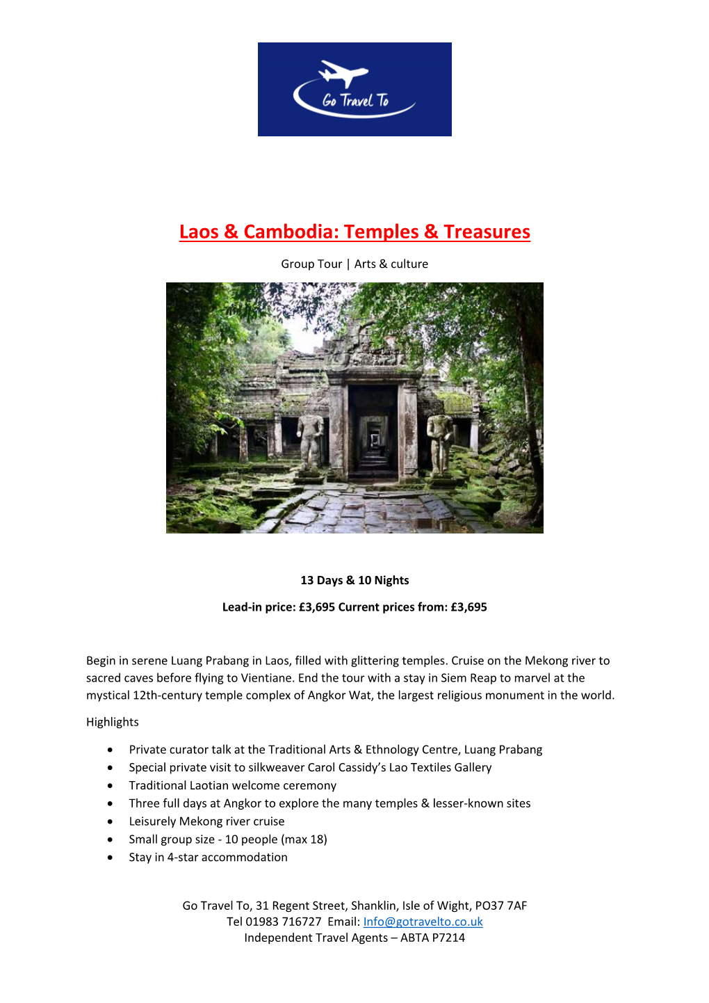 Laos & Cambodia: Temples & Treasures