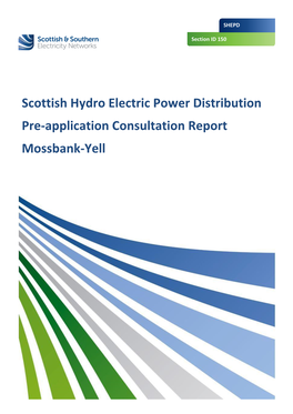 Mossbank Yell Pre Application Consultation Report