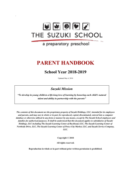 Parent Handbook