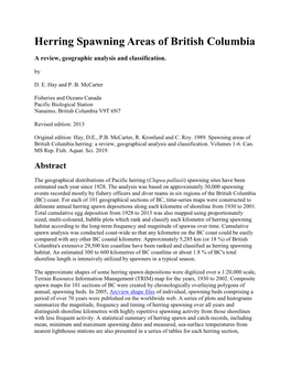 PDF: Herring Spawning Areas of British Columbia