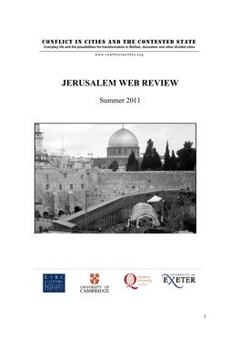 Jerusalem Web Review (Summer 2011)
