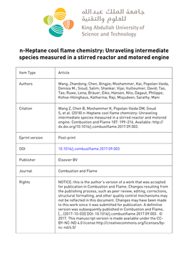 N-Heptane Cool Flame Chemistry: Unraveling Intermediate Species Measured in a Stirred Reactor and Motored Engine
