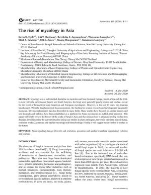 The Rise of Mycology in Asia